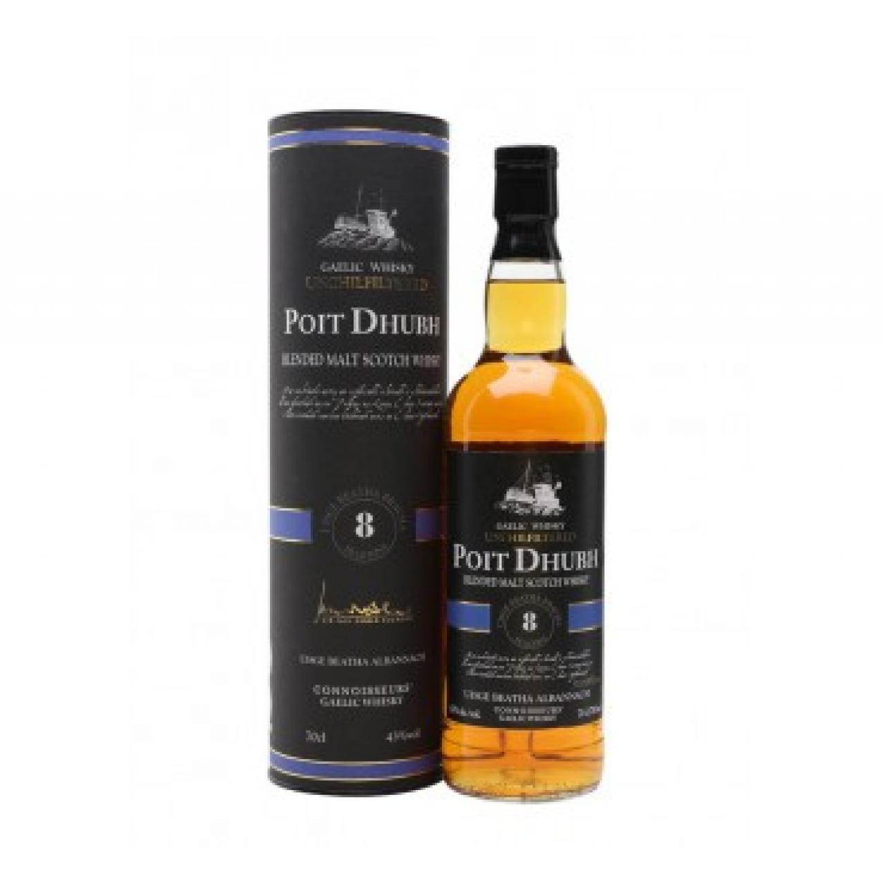 POIT DHUBH WHISKY 8A ECOSS 43% 70CL